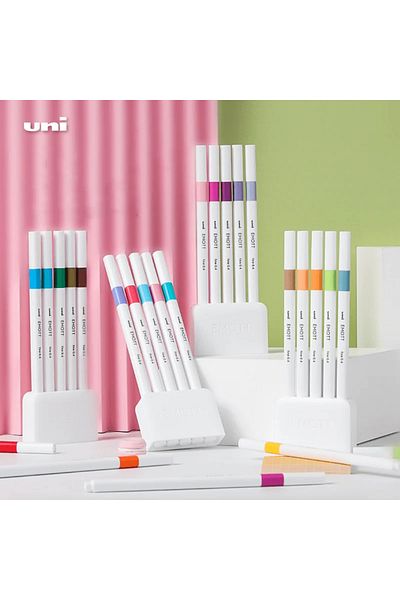 Uni Posca Uniball Emott 0.4mm 5-Piece Acrylic Drawing Pen Set - Candy Pop Colors