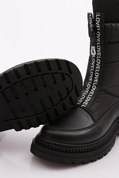 DGN Kadın Fermuarlı Bot Siyah 212162525