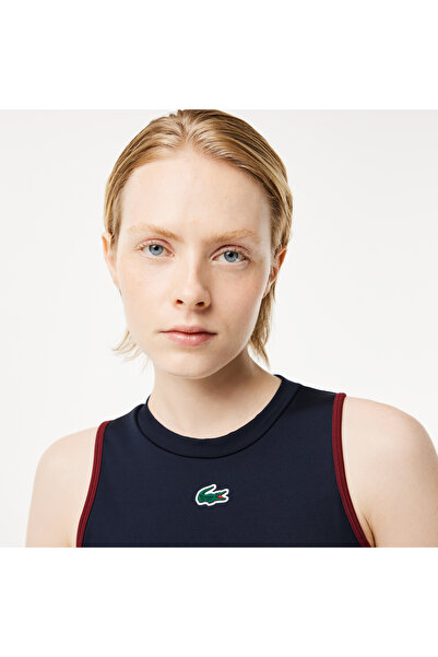 Lacoste Active Kadın Slim Fit Renk Bloklu Bordo Bra