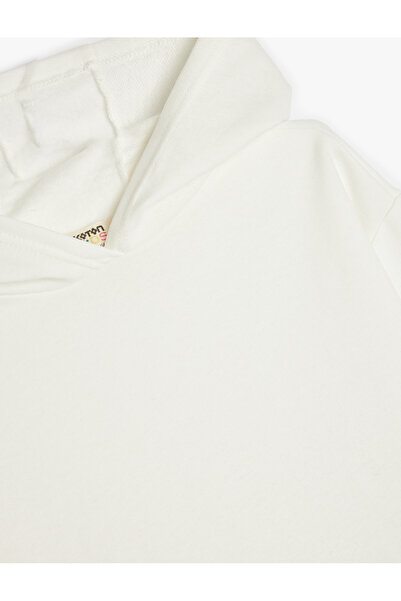 Koton Kapşonlu Uzun Kollu Şardonlu Sweatshirt
