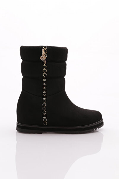 DGN Μαύρες σουέτ γυναικείες μπότες - 742333138