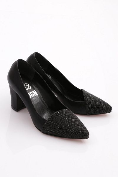 DGN Black Stone Women's Heeled Shoes - Plastered 216712621