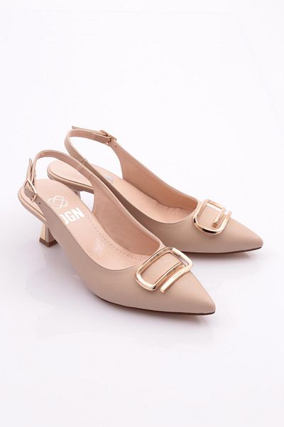 DGN K16 Pantofi de damă cu toc deschis la spate