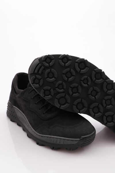 DGN Чоловічі черевики Comfort з шнурівкою, чорні, нубук, натуральна шкіра 791033616