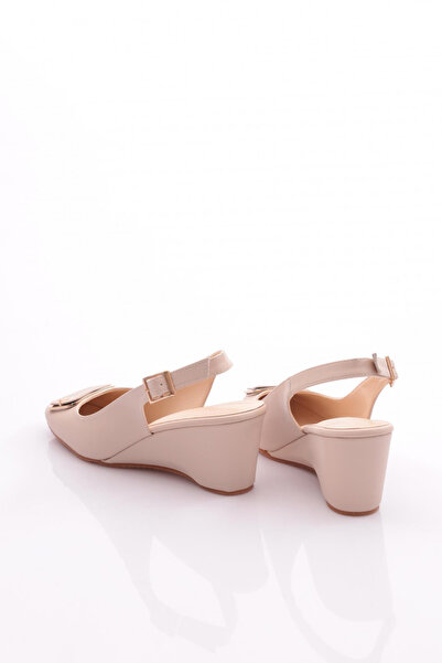 DGN Beige Women's Heeled Shoes - 354233539