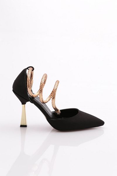 DGN Black Velvet Women's Evening Dress Shoes - 6562821