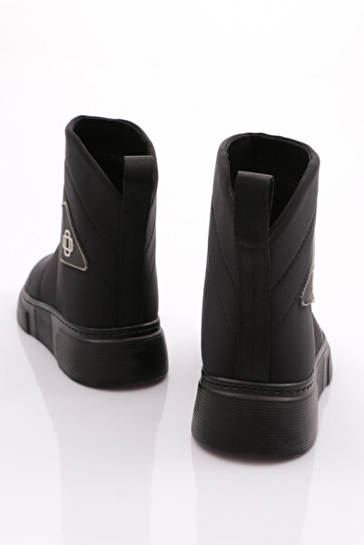 DGN Kadın Kalın Taban Bot Siyah Likra 1333643