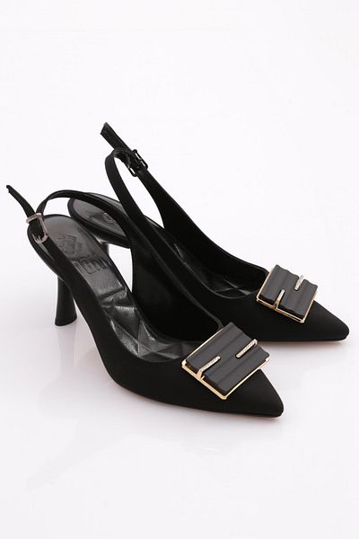 DGN 4149 Model Square Buckle Women's Heeled Shoes