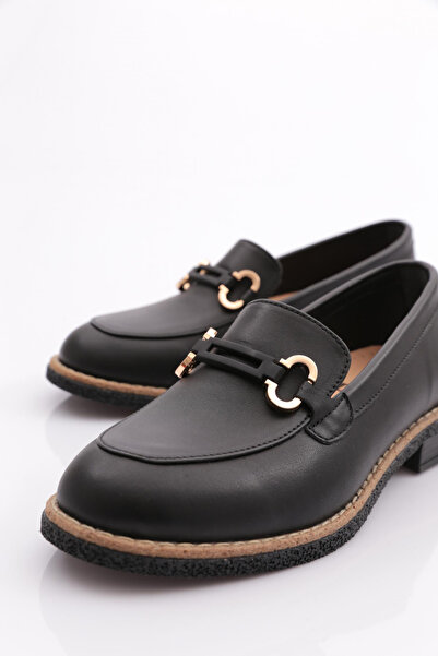 DGN Kadın Loafer Ayakkabı Siyah 3572678