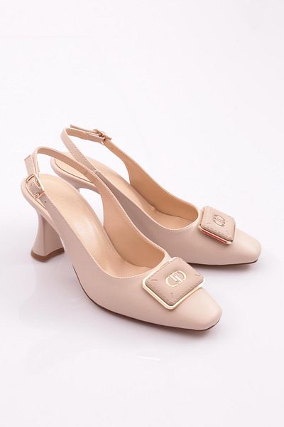 DGN 24233 Pantofi de damă cu toc cu spatele deschis