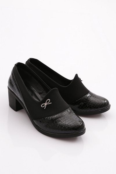 DGN 23031 Model Ribbon Patterned Women's Heeled Shoes