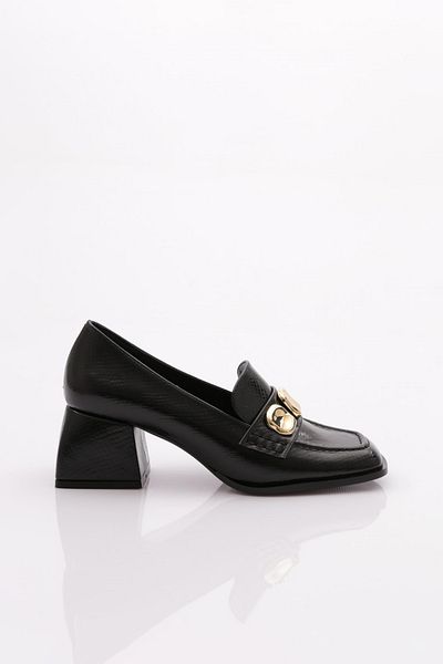DGN Pantofi cu toc de piatră de damă, Black Snake 4762859