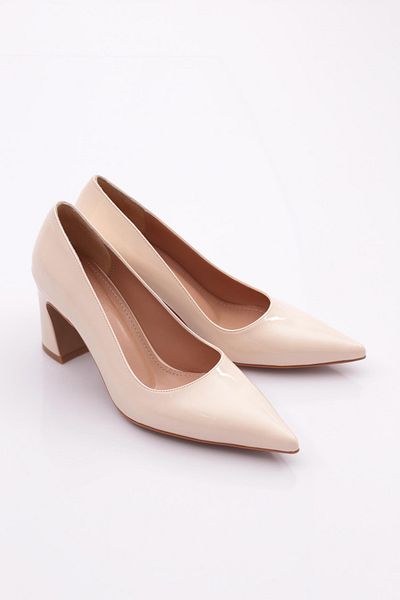 DGN Skin Patent Leather Oval Heeled Women's Shoes - 26935910