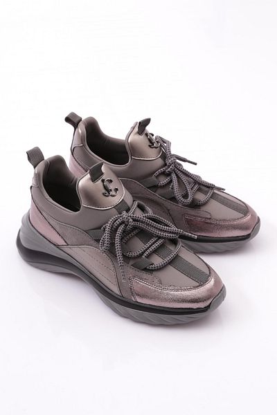 DGN 080 Pantofi sport cu talpă înaltă cu șireturi pentru femei