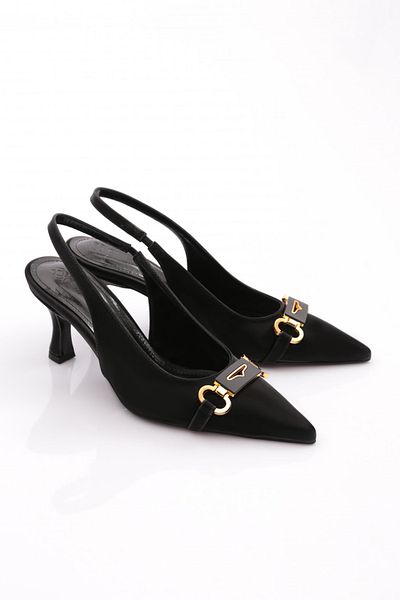 DGN 2089 Pantofi de damă cu toc deschis la spate