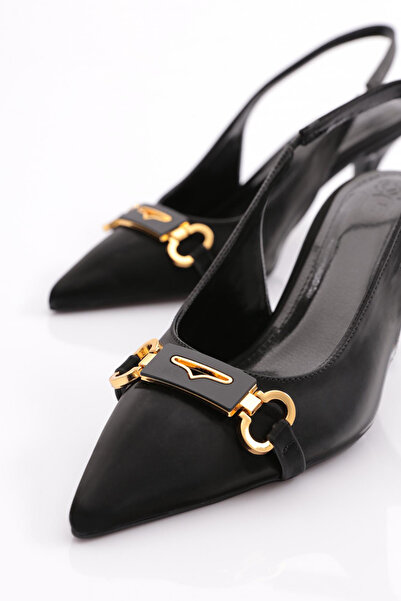 DGN 2089 Kadin Arkasi Açik Topuklu Ayakkabı