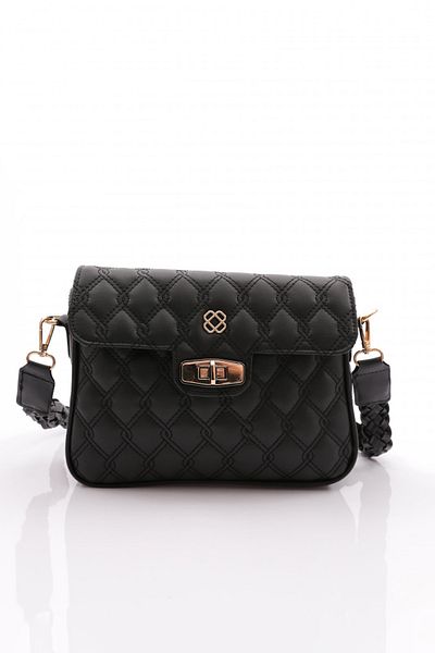 DGN Women's Braided Handle Bag Black-Black 112823210535102