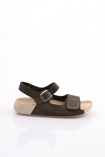 DGN Women's Double Strap Sandals Khaki Nubuck 26392623