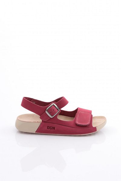 DGN Women's Double Strap Sandals Fuchsia Nubuck 26392623