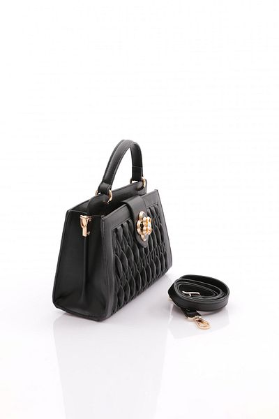 DGN Women's Floral Emblem Shoulder and Shoulder Bag Black 21153722