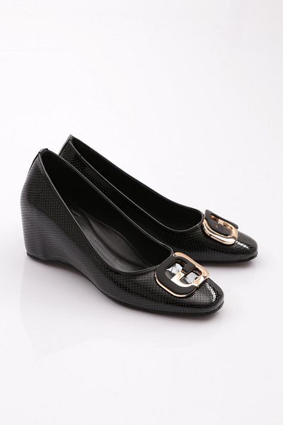 DGN 24361 Pantofi cu toc cu pană pentru femei cu accesorii