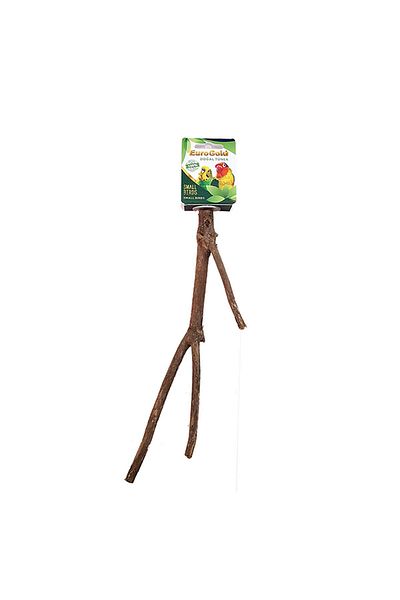 EuroGold 25 cm Natural Wooden Perch for Parakeet Birds - Budgie 326107