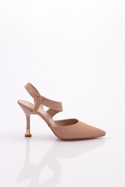 DGN Pantofi de damă cu toc subțire cu model nud 21333534