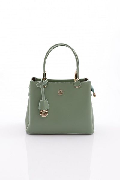 DGN Women's Flower Brooch Zipper Bag Aqua Green 6543434