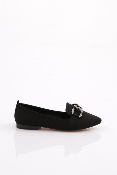 DGN Balerini de damă din nubuc negru - Accesoriu din fier 211252621