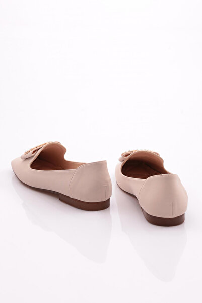 DGN Beige Nubuck Women's Ballerinas - Buckle, Model 211762621