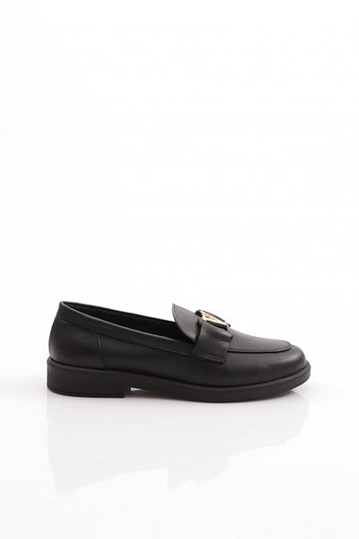 DGN V-Buckle Γυναικεία Loafer Παπούτσια Μαύρα Napa 35155353
