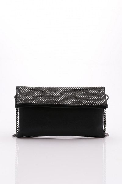 DGN Women's Stoned Shoulder and Shoulder Bag Black Glitter 21143722