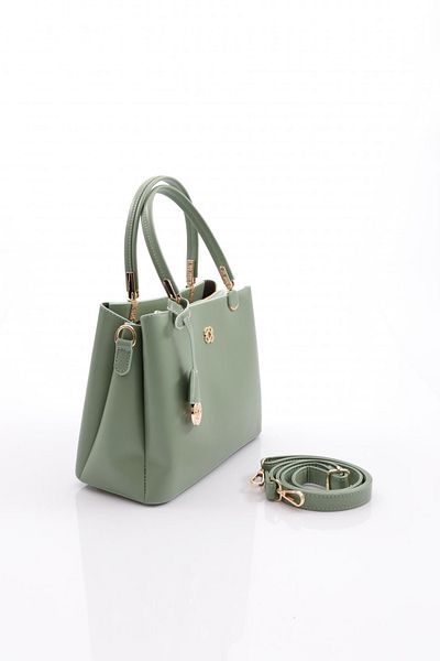 DGN Women's Flower Brooch Zipper Bag Aqua Green 6543434