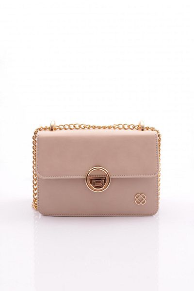 DGN Women's Chain Handle Bag Beige 6593434