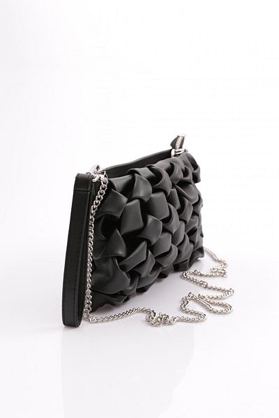 DGN Women's Knot Patterned Shoulder and Shoulder Bag Black 21123722