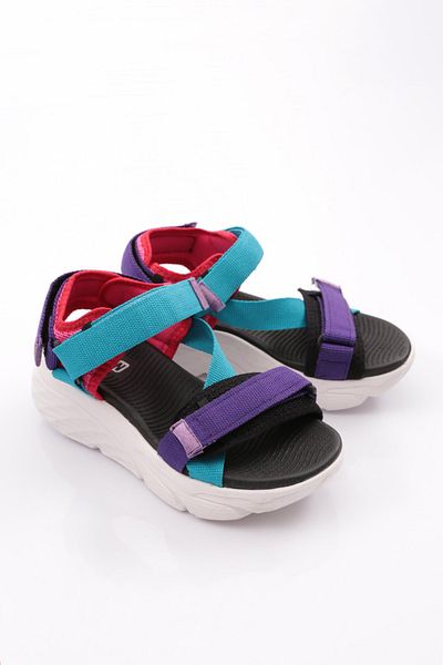 DGN Sandale de damă Albastru Mov - Velcro, Model 292911212893376