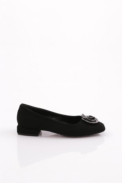 DGN Pantofi cu toc cu cataramă trandafir de damă, catifea neagră 49442534