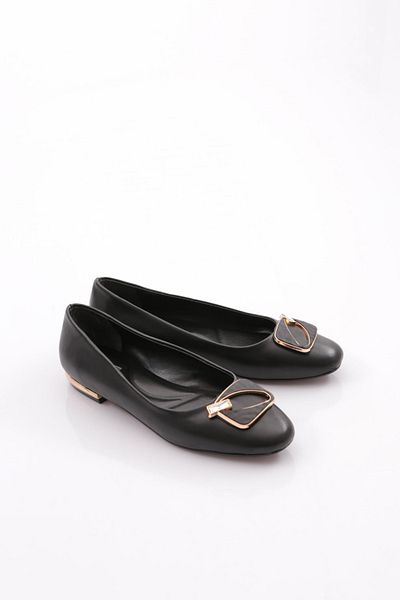 DGN Women's Black Ballerinas - Buckle, Model 29952534