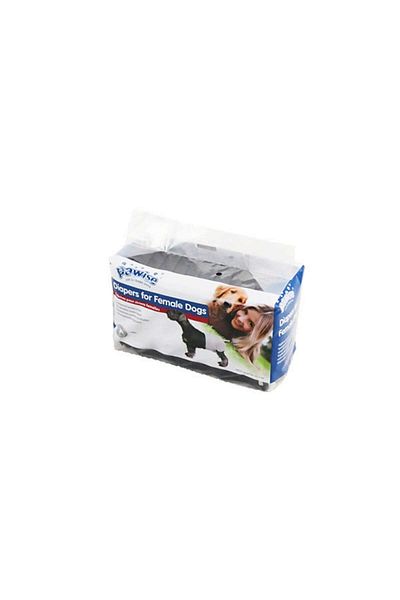 Pawise Dog Bottom Binding Cloth m Size Black 12 Pieces Svlrs