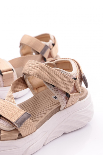 DGN Beige Women's Sandals - Velcro, Model 292911212893376