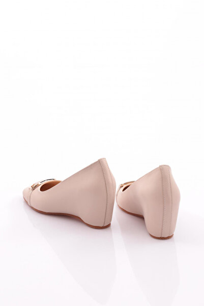 DGN Women's Metal Aksi Heeled Shoes Ecru 354743539