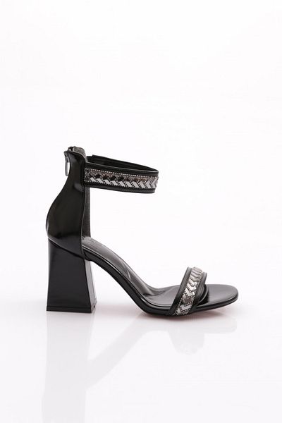 DGN 708 Pantofi cu toc pentru femei cu curele la gleznă