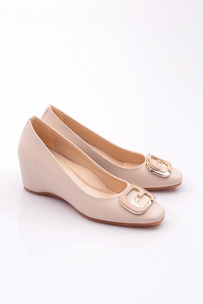 DGN 24309 Model Women's Wedge Heel Shoes with Metal Accessories