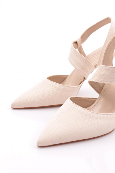 DGN Kadın Ince Topuklu Ayakkabı Ten Desenli 21333534