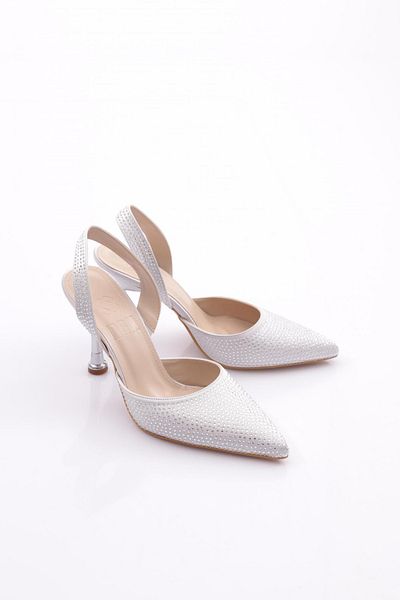 DGN Pantofi cu toc pentru femei Silver Stone 6273534