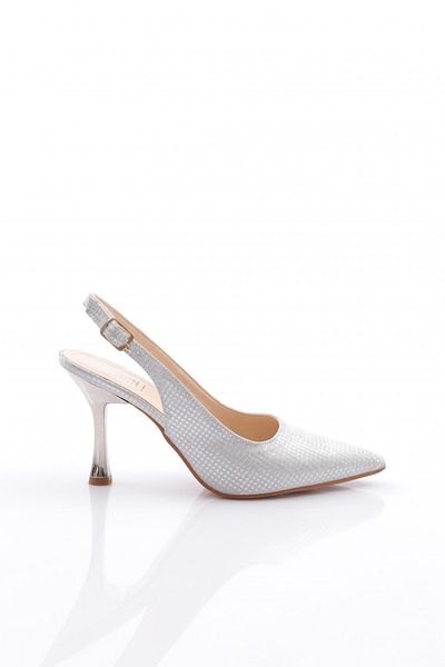 DGN 1010 Women's Pointed Toe Open Back Heeled Shoes