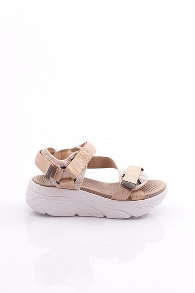 DGN Beige Women's Sandals - Velcro, Model 292911212893376