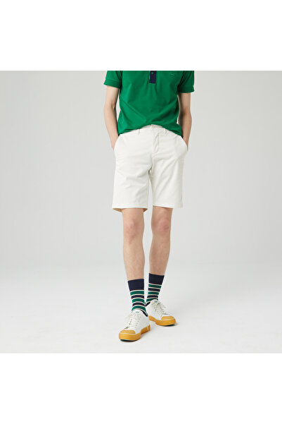 Lacoste Erkek Slim Fit Krem Bermuda Şort