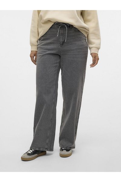Veromoda Curve Weit geschnittene VMCTESSA Hohe Taille Weiter Beinschnitt Jeans