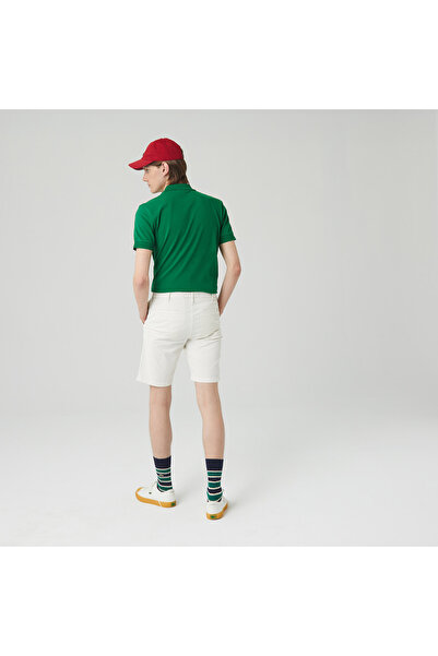 Lacoste Erkek Slim Fit Krem Bermuda Şort